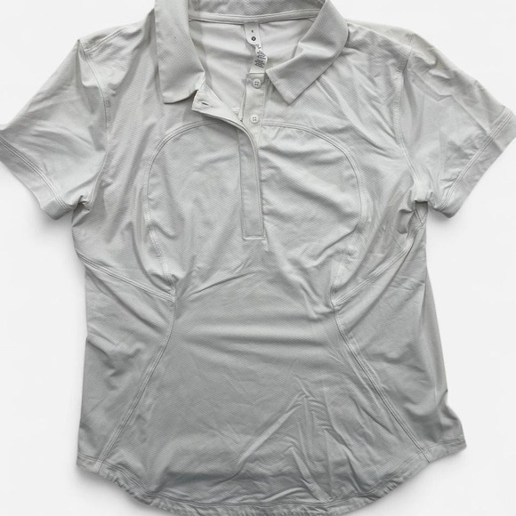 lululemon athletica Tops - Lululemon Quick-Dry Short-Sleeve Polo Shirt in white